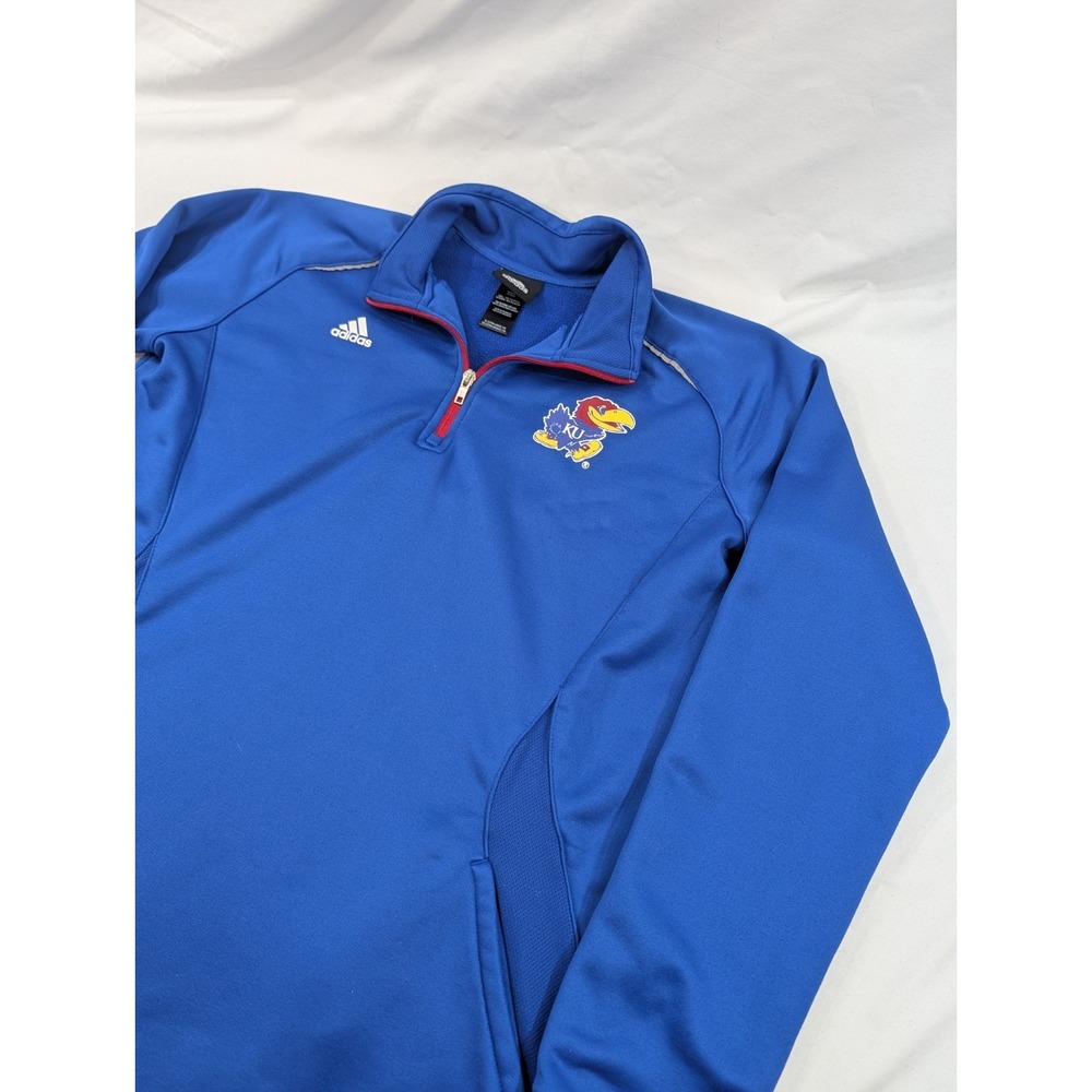 Kansas Jayhawks Adidas Youth XL Quarter Zip Performance Jacket KU